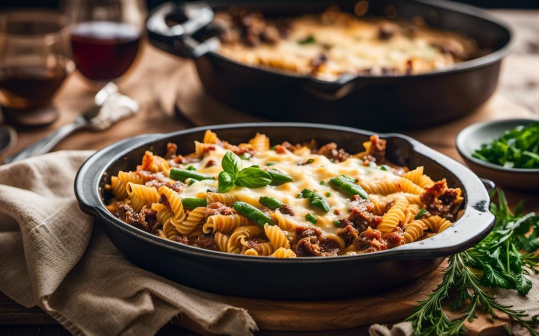 Beef and Green Bean Pasta Casserole