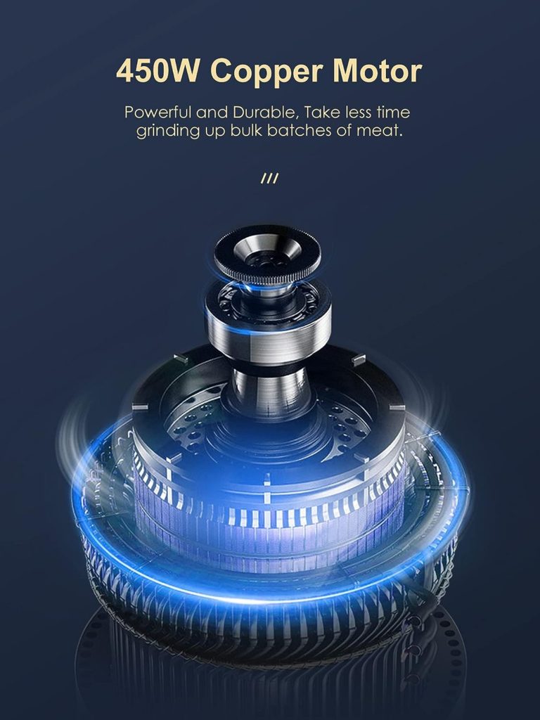 Electric Meat Grinder, Heavy Duty Meat Mincer, Sausage Stuffer Maker, Food Grinder with Sausage Kubbe Kit, 2 Grinder Plates, Stainless Steel (Black) Electric Meat Grinder, Heavy Duty Meat Mincer, Sausage Stuffer Maker, Food Grinder with Sausage Kubbe Kit, 2 Grinder Plates, Stainless Steel (Black)