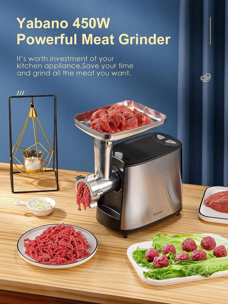 Electric Meat Grinder, Heavy Duty Meat Mincer, Sausage Stuffer Maker, Food Grinder with Sausage Kubbe Kit, 2 Grinder Plates, Stainless Steel (Black) Electric Meat Grinder, Heavy Duty Meat Mincer, Sausage Stuffer Maker, Food Grinder with Sausage Kubbe Kit, 2 Grinder Plates, Stainless Steel (Black)