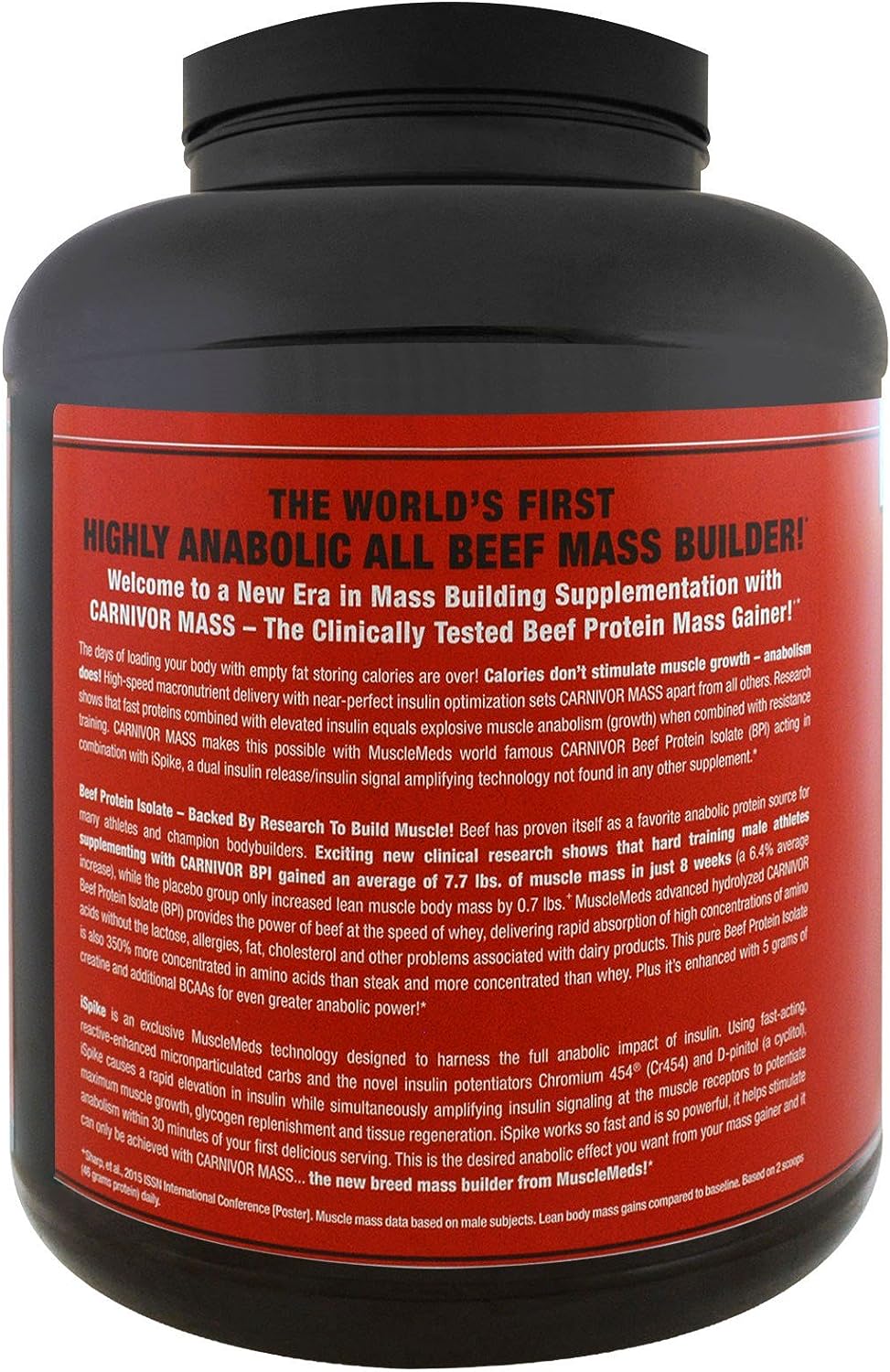 MuscleMeds Carnivor Mass Anabolic Beef Protein Gainer, Chocolate Peanut Butter, 6 Pounds (Packaging May Vary) MuscleMeds Carnivor Mass Anabolic Beef Protein Gainer, Chocolate Peanut Butter, 6 Pounds (Packaging May Vary)